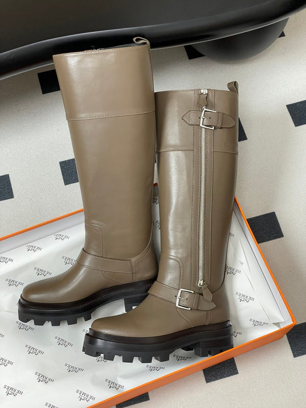 HM Jumping Boots 50mm Light Brown Edge Lock Calfskin
