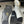 CC 25B Chain Short Boot 25mm Black White Denim Cowhide 423153