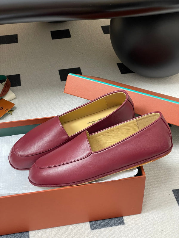 LP Anton Walk Loafers Muted Red Sheepskin 474796