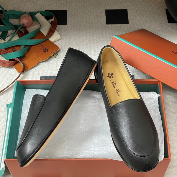 LP Anton Walk Loafers Black Sheepskin 474800