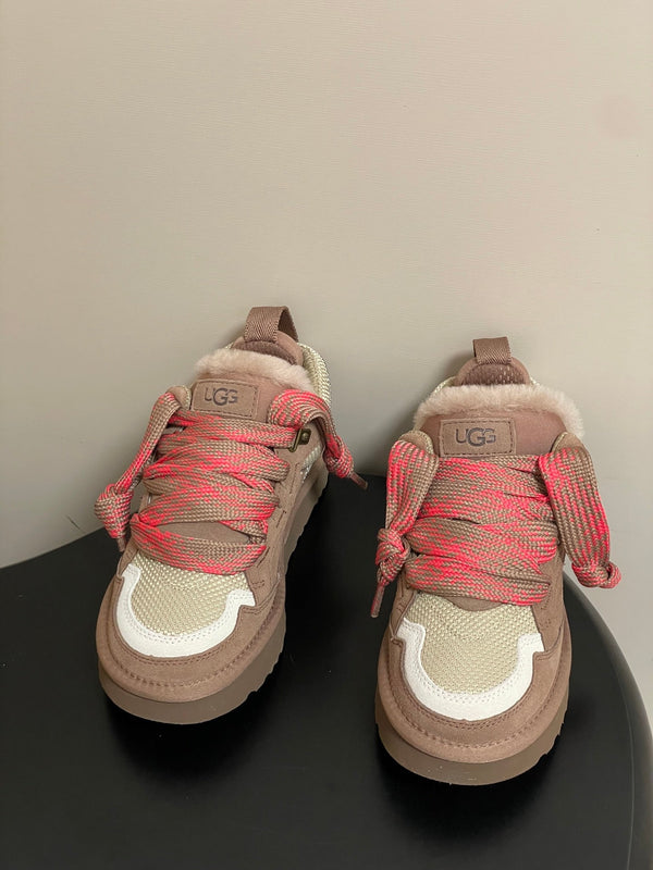 UGG Lowmel Sneaker Brown mix Pink Suede Mesh 522211