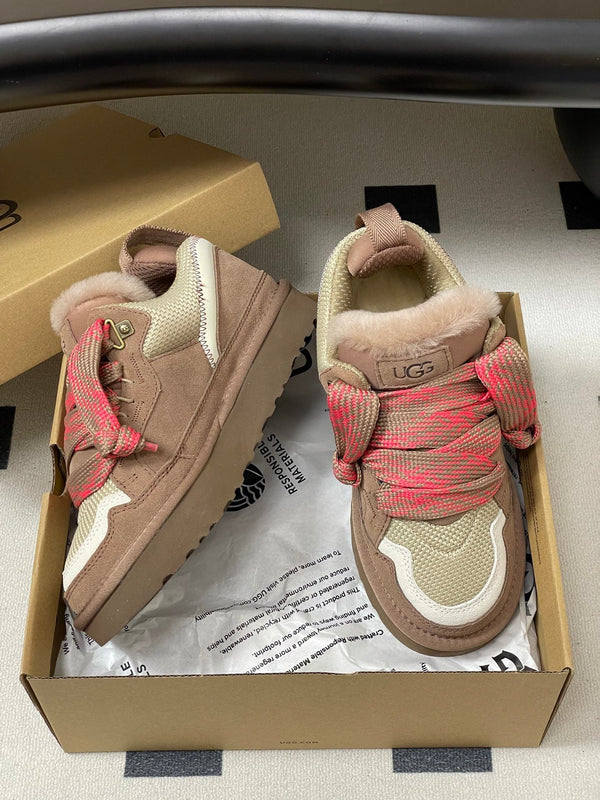 UGG Lowmel Sneaker Brown mix Pink Suede Mesh 522211