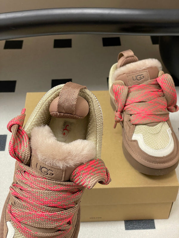 UGG Lowmel Sneaker Brown mix Pink Suede Mesh 522211