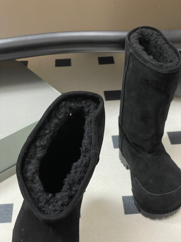 Balenciaga High Snow Boots Black Suede 535033