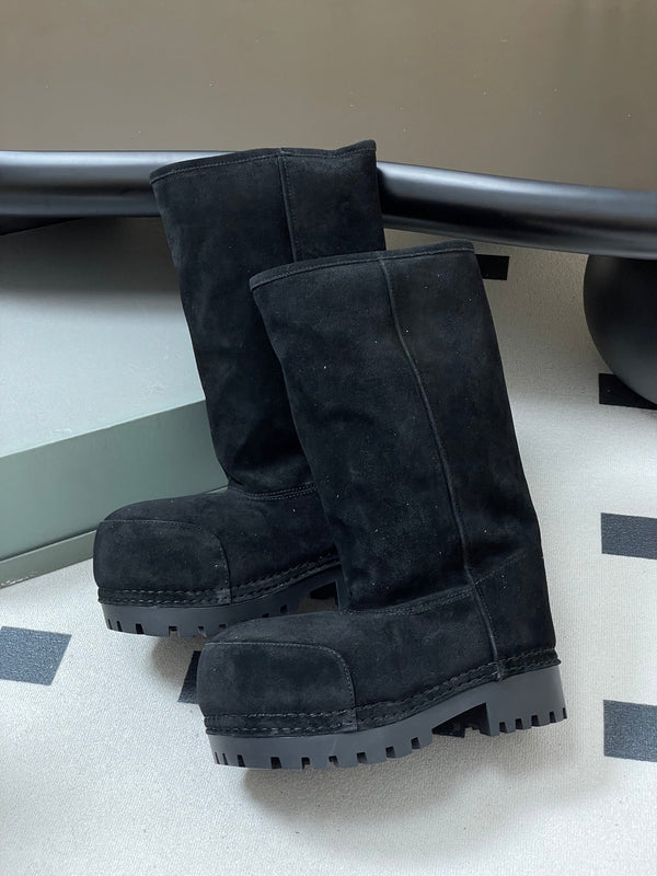 Balenciaga High Snow Boots Black Suede 535033