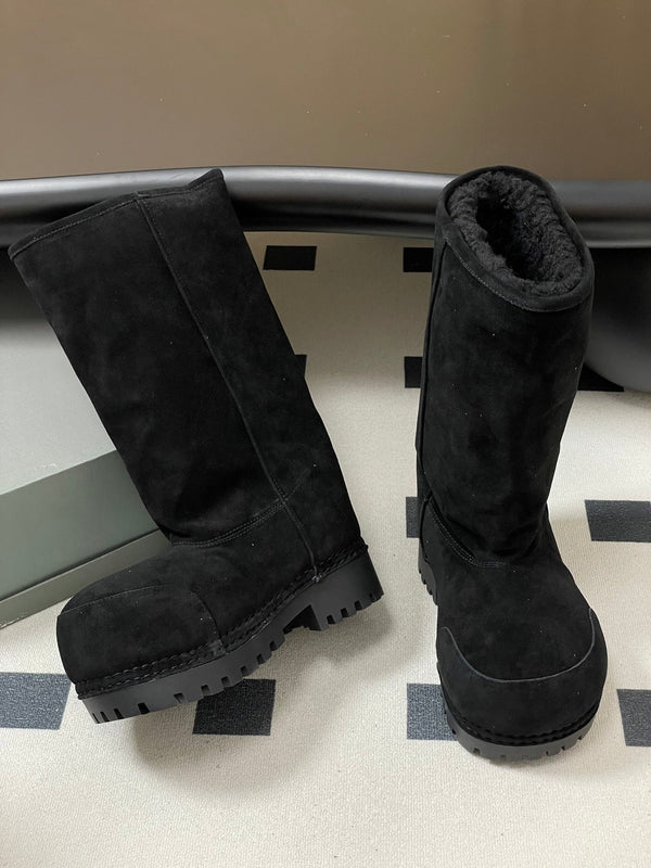 Balenciaga High Snow Boots Black Suede 535033
