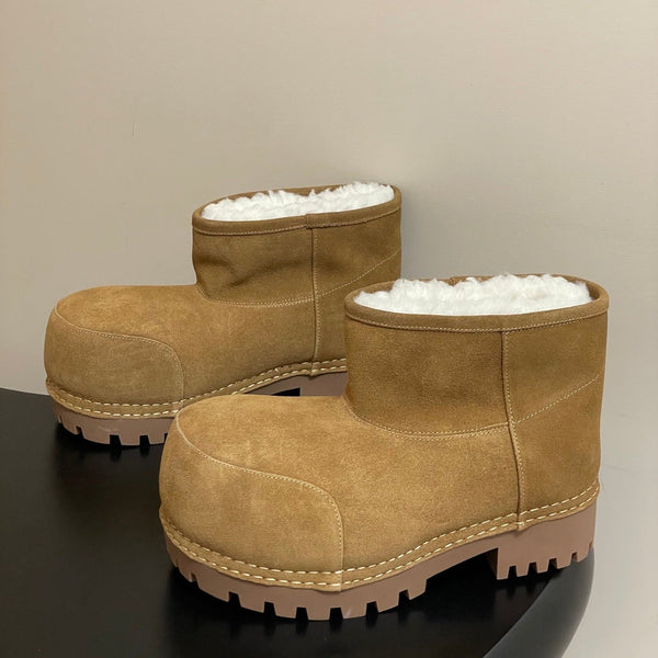 Balenciaga Snow Boots Beige Suede 535037