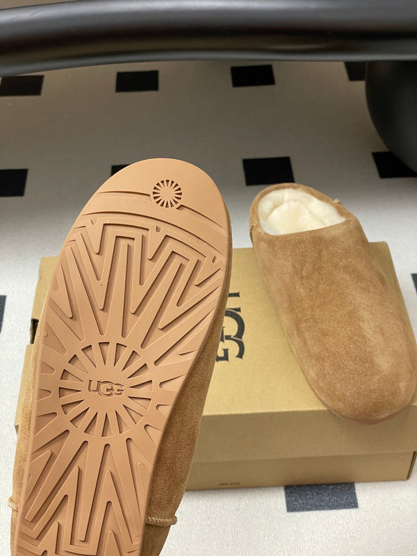 UGG Elea Slip-On Sandals Brown Wool Suede 525947