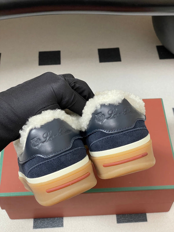 LP 25 Fur Sneaker Navy Blue Suede Cowhide 534664