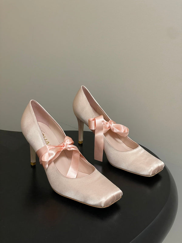 CC 26 Pompe Satin Soie Rose 593135
