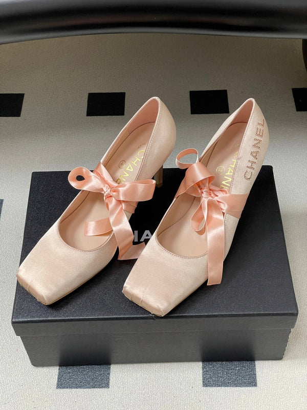CC 26 Pompe Satin Soie Rose 593135