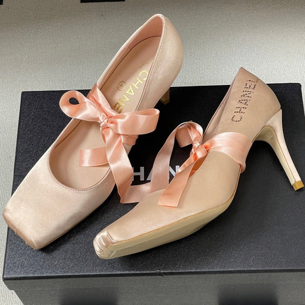 CC 26 Pompe Satin Soie Rose 593135