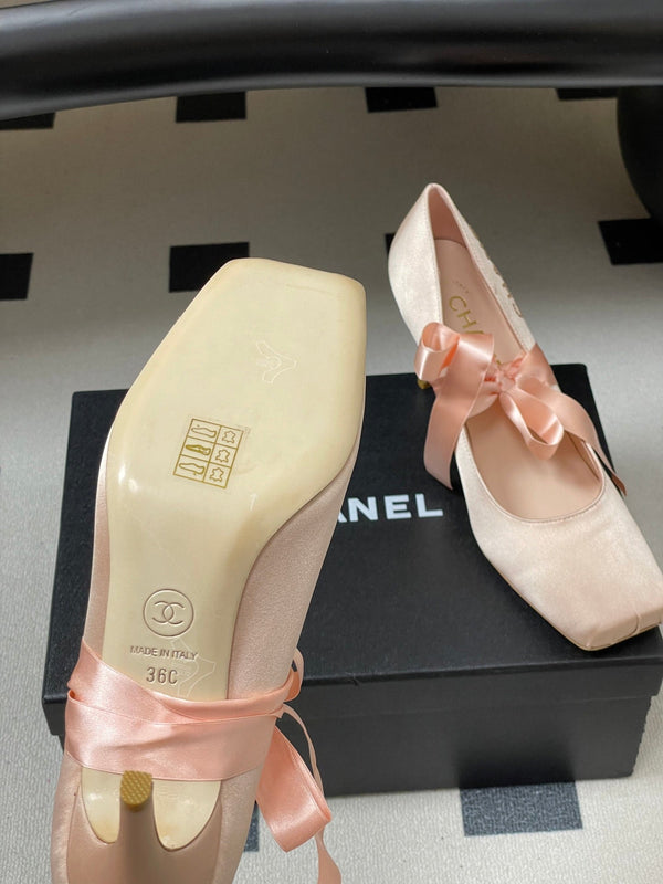 CC 26 Pompe Satin Soie Rose 593135