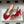 CD 26 Slingback 85 Red Beige Leather Silk Fabric 593603