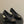 CC 26 Beaded Sequin Pump With Double C Pearl Heel Black Mesh Leather