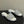 CC 26s Flat Sandals White Gray Canvas Sheepskin Double C 649507
