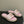 CC 26s Flat Slippers Pink Gold Fabric Sheepskin 649485