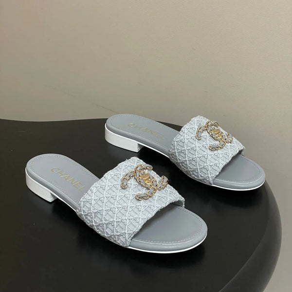 CC 26s Ballerines Grises Tissu Peau de Mouton 649489