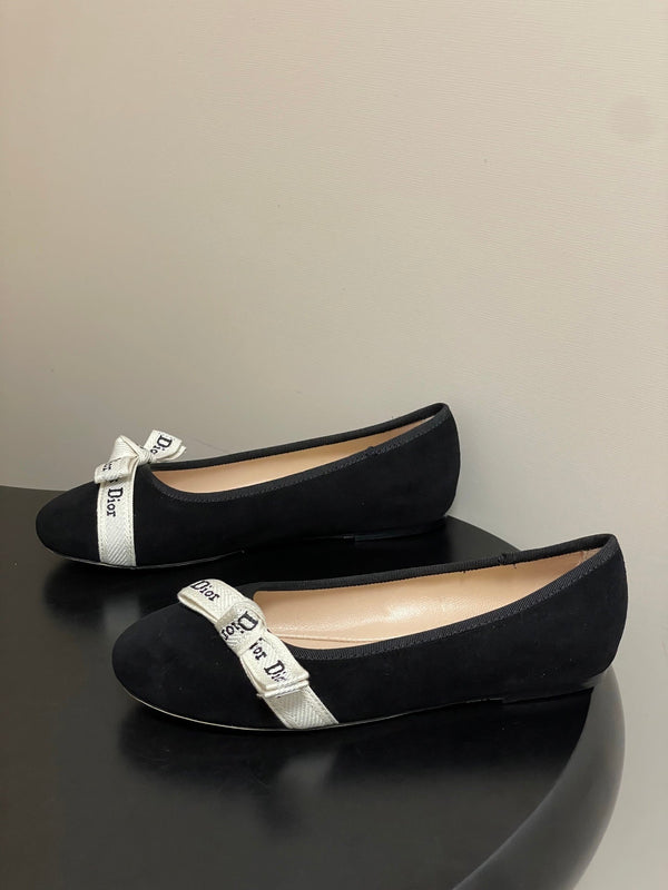 CD J'Adior Ballet Flat Black Suede 834927