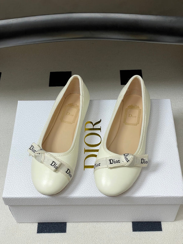 CD J'Adior Ballet Flat Cream Lambskin 834929