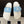 CC 26s Mules Blue White Quilted Leather Shearing 952554