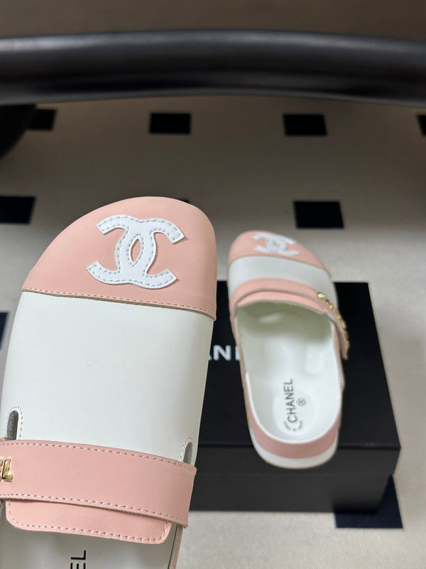 CC 26s Pool Slides Light Pink White Lambskin 952557