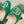 Ballerine slingback in vernice GG Double G Glossy Forest Green