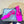 PRA SQUARE TOE SLINGBACK PUMPS BRIGHT PINK SATIN