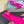 PRA SQUARE TOE SLINGBACK PUMPS BRIGHT PINK SATIN