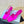 PRA SQUARE TOE SLINGBACK PUMPS BRIGHT PINK SATIN