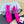 PRA SQUARE TOE SLINGBACK PUMPS BRIGHT PINK SATIN