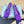 PRA SQUARE TOE SLINGBACK PUMPS VIOLET SATIN