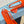 PRA POINTED TOE SLINGBACK PUMPS BRIGHT ORANGE SATIN