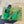 GG  Women's Heeled Sandals Glossy Forest Green