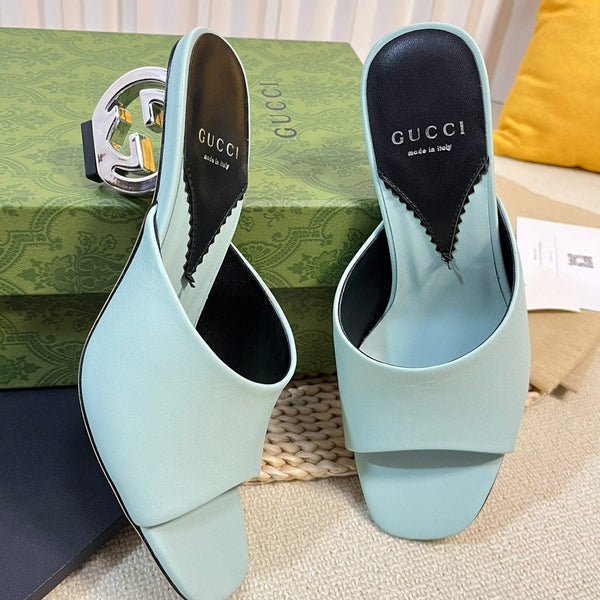 GG  Women's Heeled Sandals Vivid Sky Blue