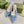 GC Horsebit Slingback Pump 10mm Blue Canvas Sheepskin 294542