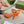 GC Horsebit Slingback Pump 100mm Orange Canvas Sheepskin 294548
