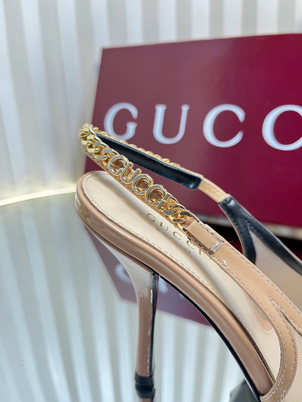 GC Signoria Slingback Pump Nude Mesh Sheepskin 294521