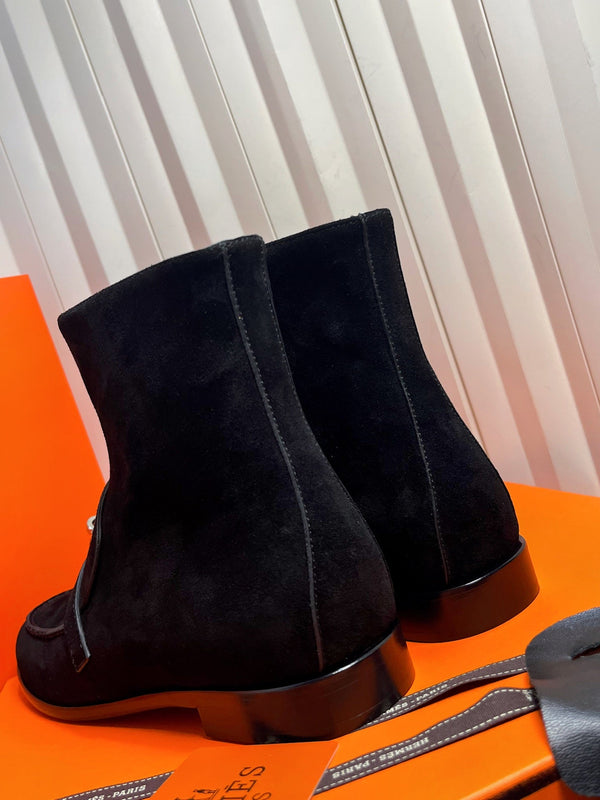 HM 25s Kelsy Ankle Boot Black Suede 548463