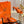 HM Cute Sandal 7cm Orange Calfskin 616210