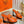 HM Cute Sandal 7cm Orange Calfskin 616210