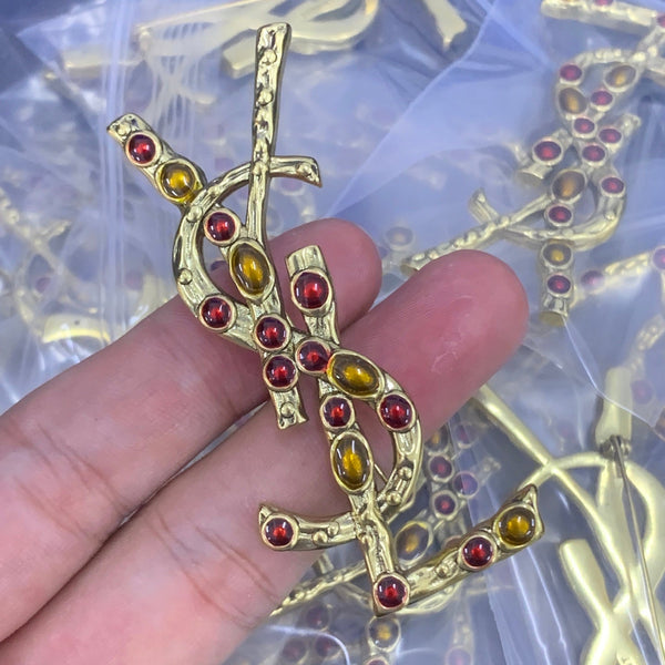 YSL Brooch Silver 201191