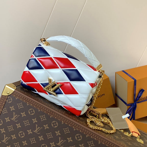 LV GO-14 MM 23cm Nero Bianco Rosso Pelle di agnello GHW