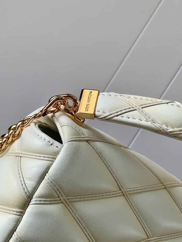 LV GO-14 MM 23 cm Pelle di agnello vaniglia GHW