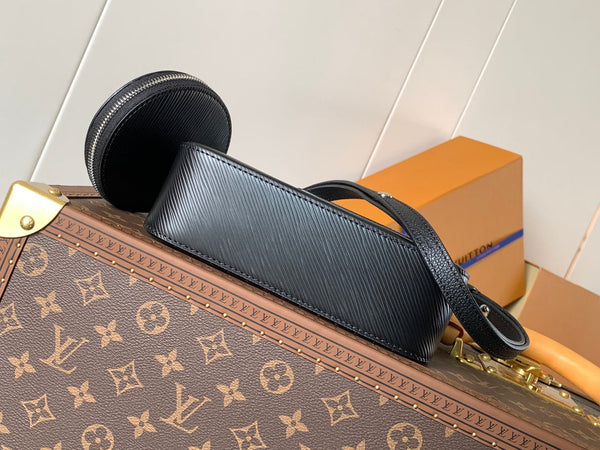 LV Marellini 19cm Pelle bovina Epi Grain nera Metallo HW