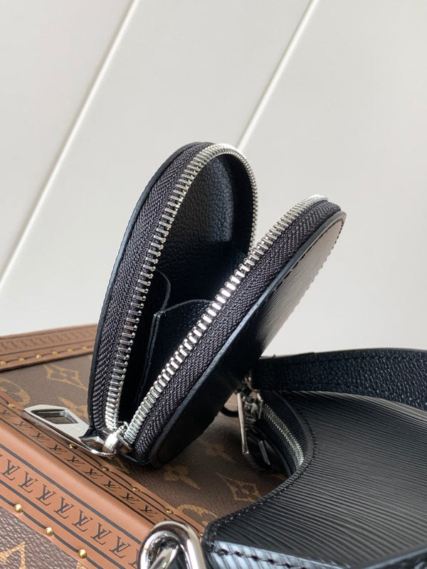 LV Marellini 19cm Pelle bovina Epi Grain nera Metallo HW