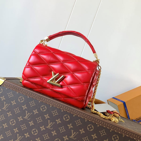 LV GO-14 MM 23cm Red Lambskin GHW