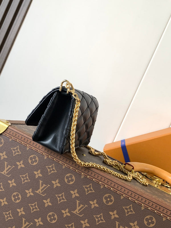LV WOC Go-14 20 cm Pelle di pecora nera GHW