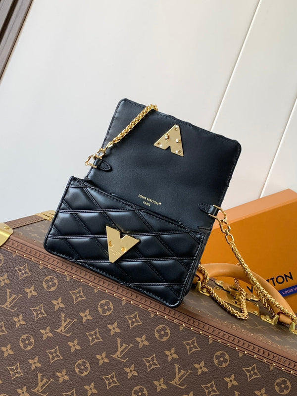 LV WOC Go-14 20 cm Pelle di pecora nera GHW