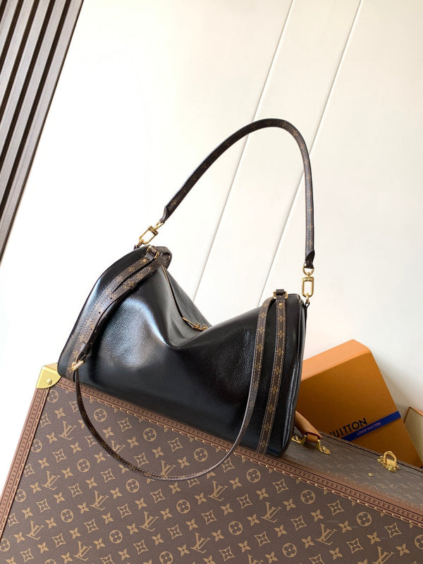 LV M26039 Express PM Handbag 26cm Black Cowhide GHW